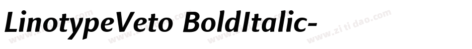 LinotypeVeto BoldItalic字体转换